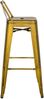 CLP Barhocker 4er Set mit Lehne im Industrial-Look Mason, mit Rückenlehne,gold Bild 5