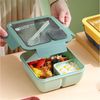 Agger Lunchbox Lunchbox mit Fächern Bento Box Auslaufsicher,mit Tasche und Besteck, (3-tlg, 3er-set), 1100 ml Bento-Lunchbox mit Tasche und Besteck, Mahlzeitenbox Bild 2