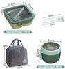 Agger Lunchbox Lunchbox mit Fächern Bento Box Auslaufsicher,mit Tasche und Besteck, (3-tlg, 3er-set), 1100 ml Bento-Lunchbox mit Tasche und Besteck, Mahlzeitenbox Bild 3