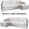 M-Punkt24 Ecksofa Nice, Abriamo - Boucle Ecru Hell, mit Bettfunktion, Bettkasten, Ottomane Rechts / Links Universell Bild 5