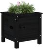vidaXL Pflanzkübel Schwarz 40x40x39 cm Massivholz Kiefer 825251 Bild 3