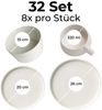 MiaMio Geschirr-Set Luxe Weiß (32-tlg), 8 Personen, Ceramic New Bone China Bild 3