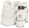 MiaMio Geschirr-Set Luxe Weiß (32-tlg), 8 Personen, Ceramic New Bone China Bild 1