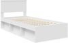 vidaXL Bettrahmen mit Kopfteil Weiß 90 x 200 cm Massives Kiefernholz 3410645 Bild 4