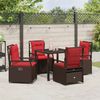 vidaXL Garten Essgruppe 5 pcs Braun Poly-Rattan 3381045 Bild 4