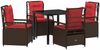 vidaXL Garten Essgruppe 5 pcs Braun Poly-Rattan 3381045 Bild 2