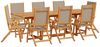 vidaXL 9-tlg. Garten-Essgruppe Massivholz Akazie und Textilene 3279321 Bild 2