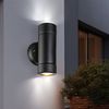 2er Set LED Wandleuchten in Schwarz für den Garten COTOPA Bild 4