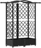 vidaXL Hochbeet mit Rankgitter und Dach Schwarz 124 x 40 x 123 cm PP 42032533 Bild 2