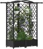 vidaXL Hochbeet mit Rankgitter und Dach Schwarz 124 x 40 x 123 cm PP 42032533 Bild 3