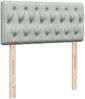 vidaXL Boxspringbett mit Matratze Hellgrau 100x200 cm Samt 3287668 Bild 5