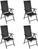 vidaXL Gartenstühle Klappbar 4 Stk. Aluminium und Textilene Schwarz 41731 Bild 2