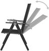 vidaXL Gartenstühle Klappbar 4 Stk. Aluminium und Textilene Schwarz 41731 Bild 5