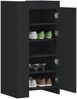 vidaXL Schuhschrank Schwarz 52x37,5x100 cm Holzwerkstoff 848438 Bild 3