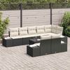 vidaXL Gartensofa-set mit Speicher Schwarz und Creme Poly Rattan 3355786 Bild 3