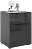 Nachtkommode >style< in anthrazit matt - Glas anthrazit - 45x60,3x40cm (BxHxT) Bild 3