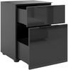 Nachtkommode >style< in anthrazit matt - Glas anthrazit - 45x60,3x40cm (BxHxT) Bild 2