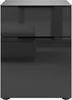 Nachtkommode >style< in anthrazit matt - Glas anthrazit - 45x60,3x40cm (BxHxT) Bild 4