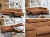 Mks Möbel 'Peter L-form' Ecksofa mit Bettfunktion, Bettkasten & einstellbaren Kopfstützen, Orange, Stoff, rechts Bild 2