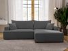 GRAINGOLD Ecksofa California, Sofa mit Schlaffunktion, Bettkasten, Eckcouch L-Form, Velour-Stoff, Grau, Rechts Bild 1