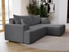 GRAINGOLD Ecksofa California, Sofa mit Schlaffunktion, Bettkasten, Eckcouch L-Form, Velour-Stoff, Grau, Rechts Bild 5