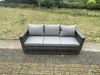Fimous 10-Sitzer Outdoor PE Rattan Gartenmöbel Gas Feuergrube Esstisch Set Lounge Sofa 2-teilige Sessel Mit 2-Hockern Dunkelgrau gemischte Terrasse Bild 4