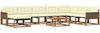vidaXL Outdoor-Sofagarnitur 9 pcs Natur und Creme Massivholz Akazie 3381626 Bild 2
