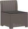 vidaXL 6-Sitzer Garten Sofa mit Kissen Rattan Look PP Hellgrau 3444119 Bild 3