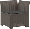 vidaXL 6-Sitzer Garten Sofa mit Kissen Rattan Look PP Hellgrau 3444119 Bild 4