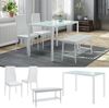 Esstisch-Set Grand Weiß 120 x 70 cm 4-teiliges Set Vicco Bild 2