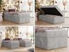 Boxspringbett 90x200 Polsterbett ZERO 90 Einzelbett ohne Kopfteil, inkl. Stauraum & Multipocket-Matratze, Hotelbett - Hellgrau Cordstoff - H3 - Topper Visco Bild 2