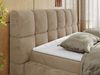 Boxspringbett mit dekorativem Kopfteil, Doppelbett mit zwei 7 Härtezonen Multipocket-Matratzen, Bettkästen, Polsterbett - NIRA - 120 x 200 cm - Beige Stoff - H4 Bild 5