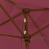 vidaXL Sonnenschirm mit Holzmast Bordeauxrot 198x198x231 cm 363187 Bild 5