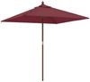 vidaXL Sonnenschirm mit Holzmast Bordeauxrot 198x198x231 cm 363187 Bild 2