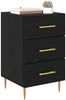 vidaXL Nachttisch Schwarz Eichen-Optik 40 x 40 x 66 cm Holzwerkstoff 882109 Bild 3