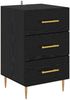 vidaXL Nachttisch Schwarz Eichen-Optik 40 x 40 x 66 cm Holzwerkstoff 882109 Bild 2