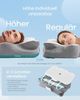 SONGMICS Kopfkissen, Kissen ergonomisch, Nackenkissen, höhenverstellbar, Schlafkissen, Memory Foam Kissen, für Seitenschläfer, Rückenschläfer & Bauchschläfer, wolkenweiß-taubengrau Bild 5