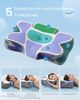 SONGMICS Kopfkissen, Kissen ergonomisch, Nackenkissen, höhenverstellbar, Schlafkissen, Memory Foam Kissen, für Seitenschläfer, Rückenschläfer & Bauchschläfer, wolkenweiß-taubengrau Bild 3