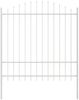 vidaXL Gartenzaun 5 pcs Weiß 170 x 215 cm Pulverbeschichteter Stahl 3360158 Bild 5