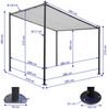 Mendler 'HWC-A22' Pergola-Gestell, Stahl schwarz, 3x3 m Bild 3