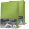 One Home Spannbettlaken Jersey, Jersey, Gummizug: rundum, (2 Stück), Double Pack mit Rundumgummizug, weich Bild 5