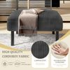 LVHOM Hocker mit Metallbeine, Sitzhocker Cordstoff, Ottoman Fußhocker 51x39x56cm Bild 3
