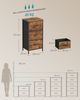 SONGMICS Kommode, 3 Stoffschubladen, Holz braun-schwarz, 30 x 39,6 x 73,7 cm Bild 4