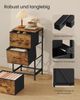 SONGMICS Kommode, 3 Stoffschubladen, Holz braun-schwarz, 30 x 39,6 x 73,7 cm Bild 5