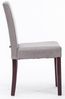 4er Set Esszimmerstuhl DALAN - Stoff Hellgrau 41x47x91 cm Cappucino | Essstühle Esszimmerstühle Küchenstühle Wohnzimmerstühle Bild 3