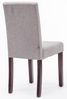 4er Set Esszimmerstuhl DALAN - Stoff Hellgrau 41x47x91 cm Cappucino | Essstühle Esszimmerstühle Küchenstühle Wohnzimmerstühle Bild 4