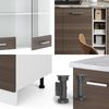 Singleküche R-Line Edelgrau/Weiß 160 cm ohne Arbeitsplatte Vicco Bild 5