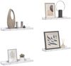 vidaXL Wandregal 4 pcs Weiß Marmor 60 x 9 x 3 cm Holzwerkstoff 42020027 Bild 3