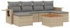 vidaXL 7-tlg. Garten-Sofagarnitur mit Kissen Beige Poly Rattan 3224687 Bild 2