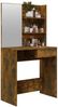 vidaXL Schminktisch mit Spiegel Räuchereiche 74,5 x 40 x 141 cm Bild 4